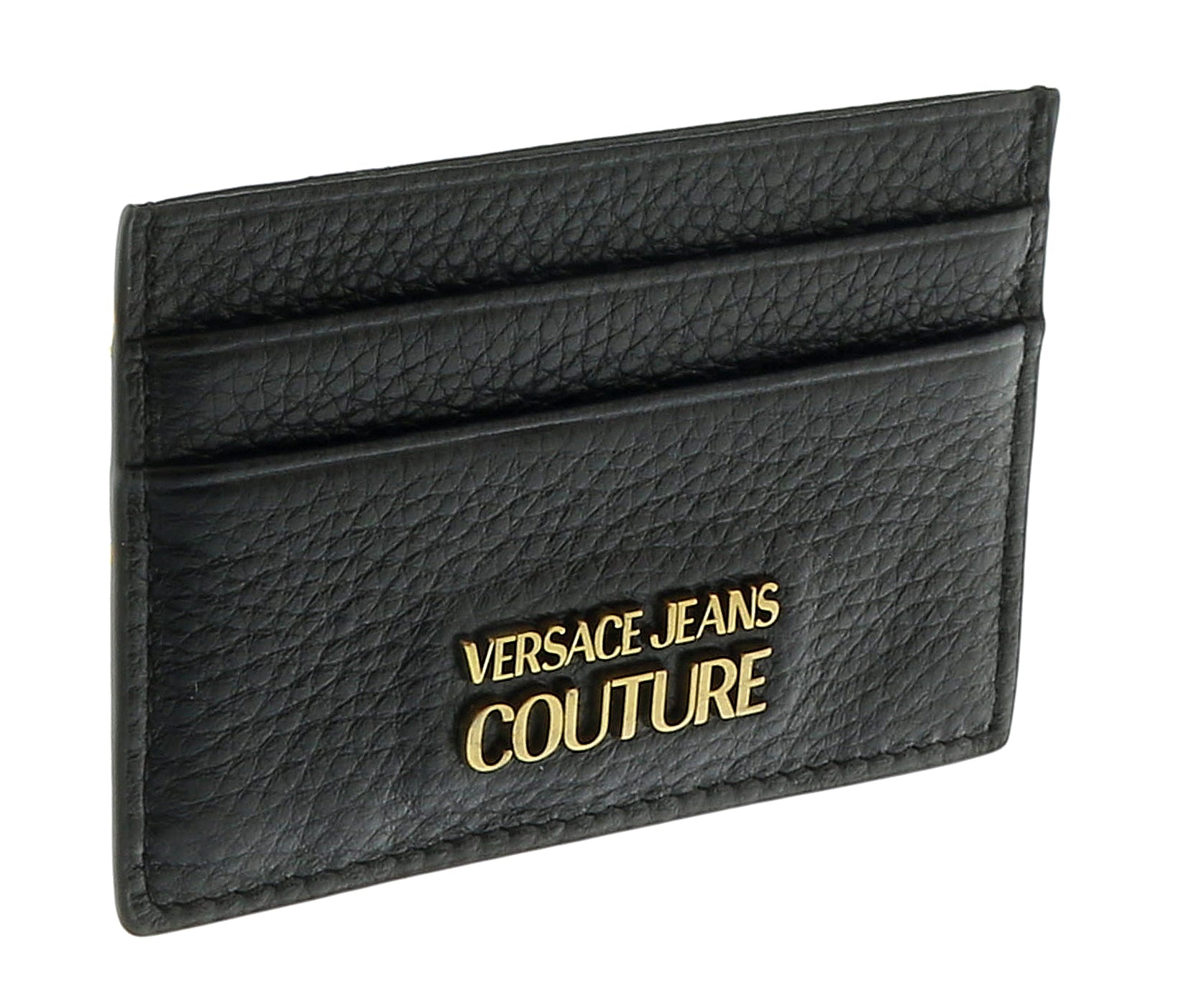 Versace Jeans Couture Black/Gold Small Classic Flat Cardholder