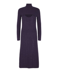Ferragamo Womens Lamé Wool Blend Dress