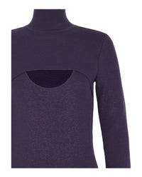Ferragamo Womens Lamé Wool Blend Dress