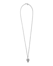Philipp Plein Mens 3D $kull Crystal Cable Chain Necklace