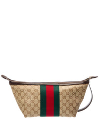 Gucci Gucci Gg Web Small Canvas Toiletry Case