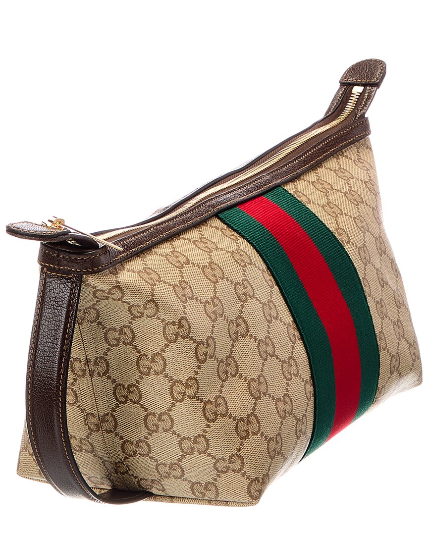 Gucci Gucci Gg Web Small Canvas Toiletry Case