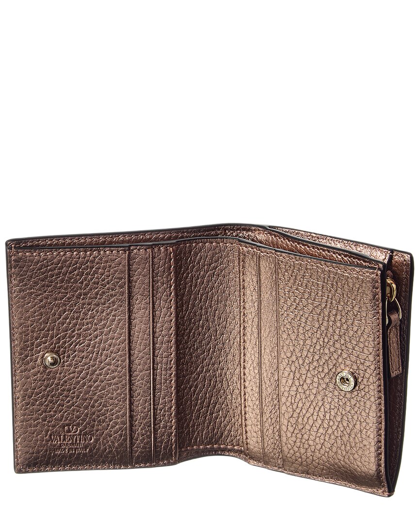 Valentino Rockstud Grainy Leather Card Case