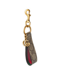 Gucci Gucci Gg Supreme Canvas & Leather Keychain