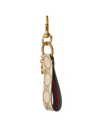Gucci Gucci Gg Supreme Canvas & Leather Keychain