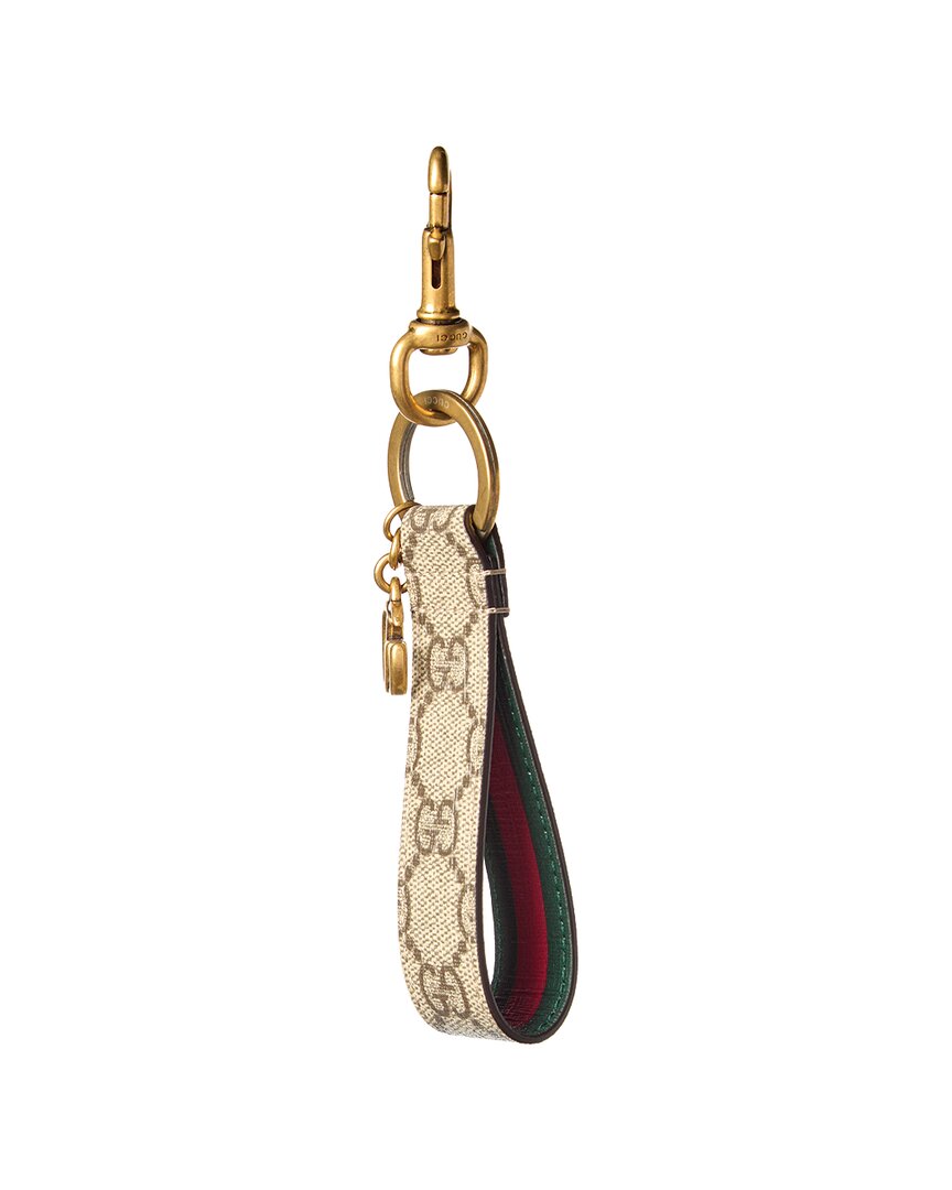 Gucci Gucci Gg Supreme Canvas & Leather Keychain