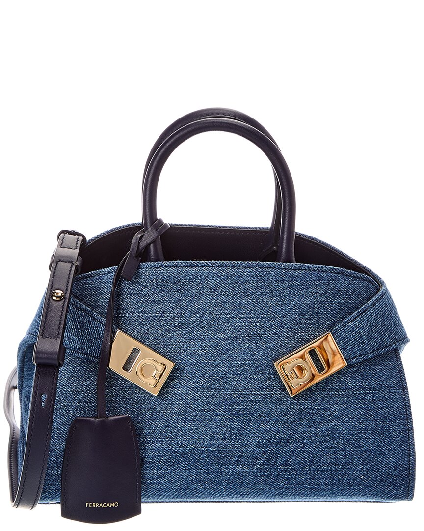 Ferragamo Ferragamo Denim & Leather Clutch
