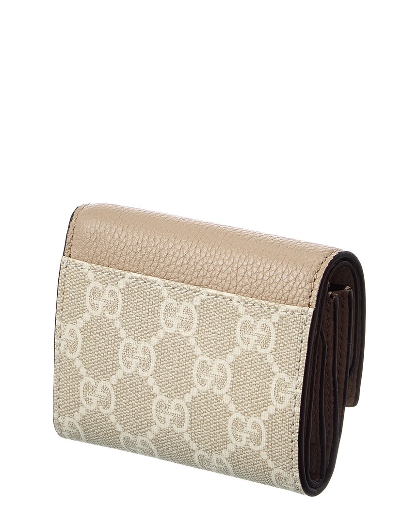 Gucci Gg Marmont Gg Supreme Canvas & Leather Card Holder