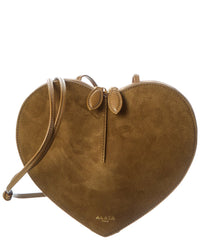Alaïa Le Coeur Leather & Suede Crossbody