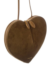 Alaïa Le Coeur Leather & Suede Crossbody