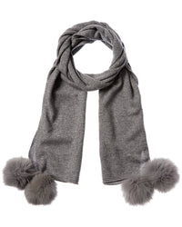 Forte Cashmere Scarf Grey Multi