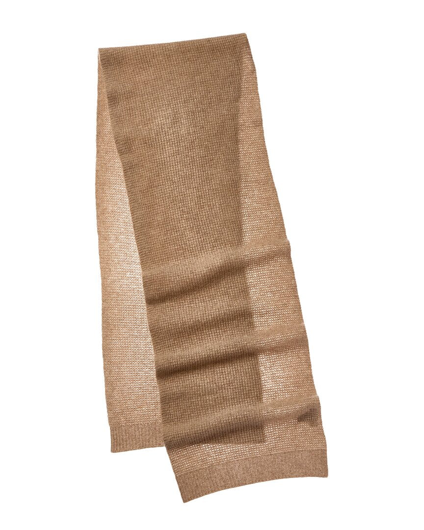 Hannah Rose Waffle Stitch Cashmere Scarf