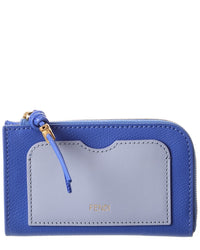 FENDI Fendi Ff Diamond Leather Coin Purse