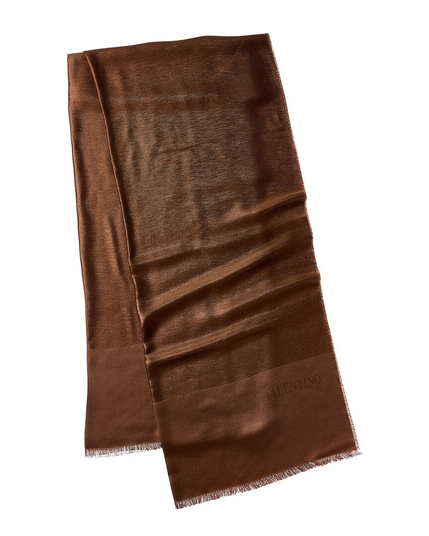 Valentino Logo Silk-Blend Scarf
