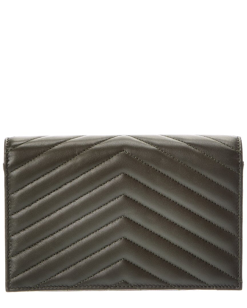 Saint Laurent Saint Laurent Cassandra Leather Wallet On Chain
