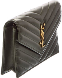 Saint Laurent Saint Laurent Cassandra Leather Wallet On Chain