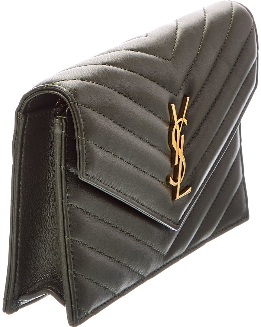 Saint Laurent Saint Laurent Cassandra Leather Wallet On Chain