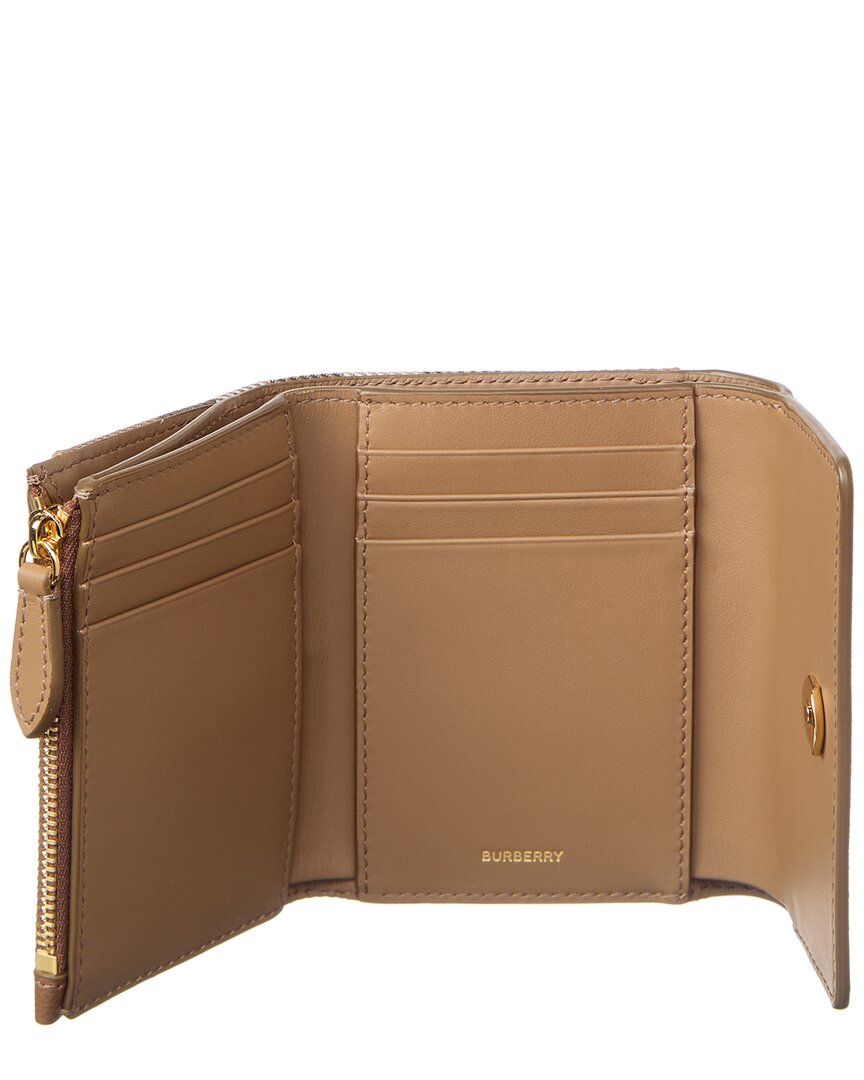 Burberry Check E-Canvas & Leather Card Case