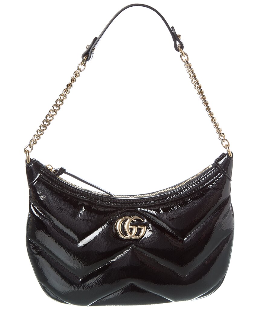 Gucci Gg Marmont Small Patent Shoulder Bag