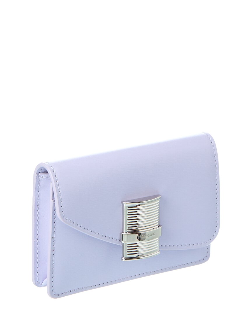 Ferragamo Fiamma Leather Card Holder