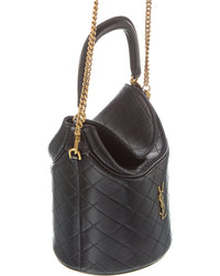 Saint Laurent Saint Laurent Gaby Leather Bucket Bag