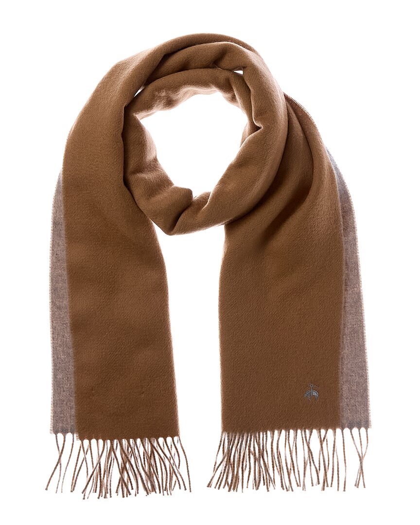 Brooks Brothers Double-Face Reversible Wool & Cashmere-Blend Scarf