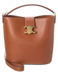 CELINE Celine Louise Medium Leather Bucket Bag