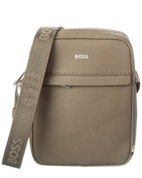 Hugo Boss Zair Ns Zip Leather Reporter Bag