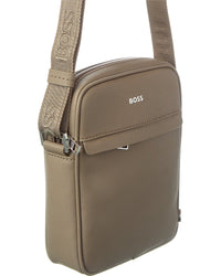 Hugo Boss Zair Ns Zip Leather Reporter Bag