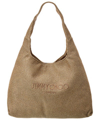 Jimmy Choo Jimmy Choo Beach Diamond Large Raffia Hobo Bag