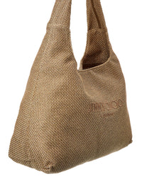 Jimmy Choo Jimmy Choo Beach Diamond Large Raffia Hobo Bag