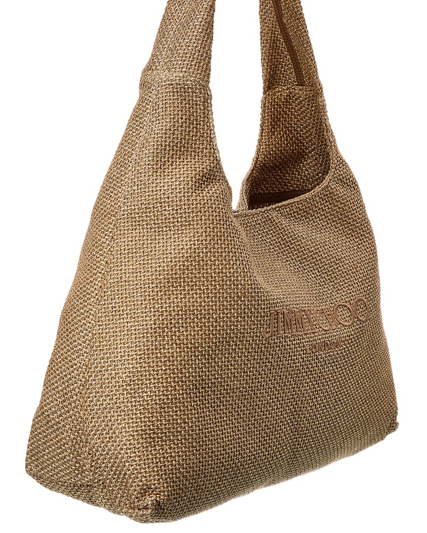 Jimmy Choo Jimmy Choo Beach Diamond Large Raffia Hobo Bag