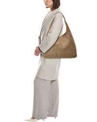 Jimmy Choo Jimmy Choo Beach Diamond Large Raffia Hobo Bag