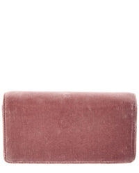Valentino Vlogo Signature Velvet Clutch