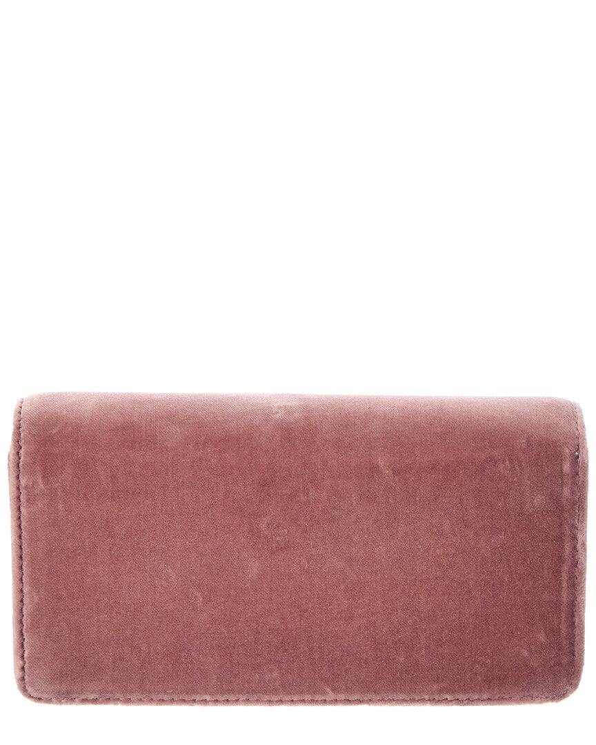 Valentino Vlogo Signature Velvet Clutch