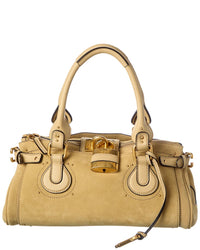 Chloé Chloé Paddington Suede & Leather Shoulder Bag