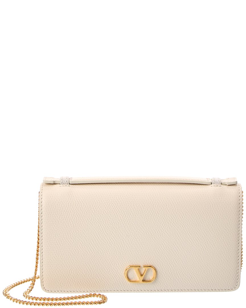 Valentino Valentino Vlogo Signature Leather Wallet On Chain