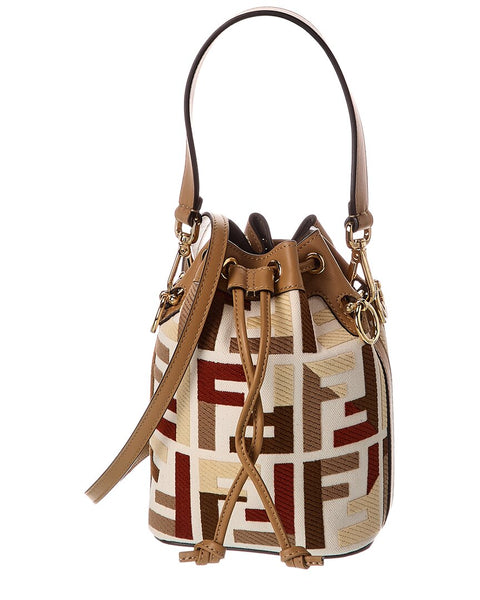 Fendi Mon Tresor Mini Ff Canvas & Leather Bucket Bag – Bluefly