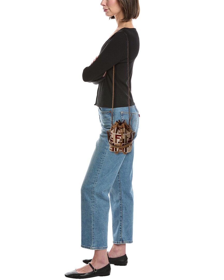 Fendi Mon Tresor Mini Ff Canvas & Leather Bucket Bag – Bluefly