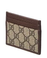 Gucci Gucci Ophidia Gg Supreme Canvas & Leather Card Case