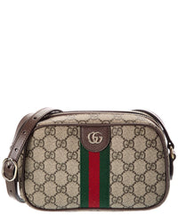Gucci Ophidia Small Gg Supreme Canvas & Leather Camera Bag