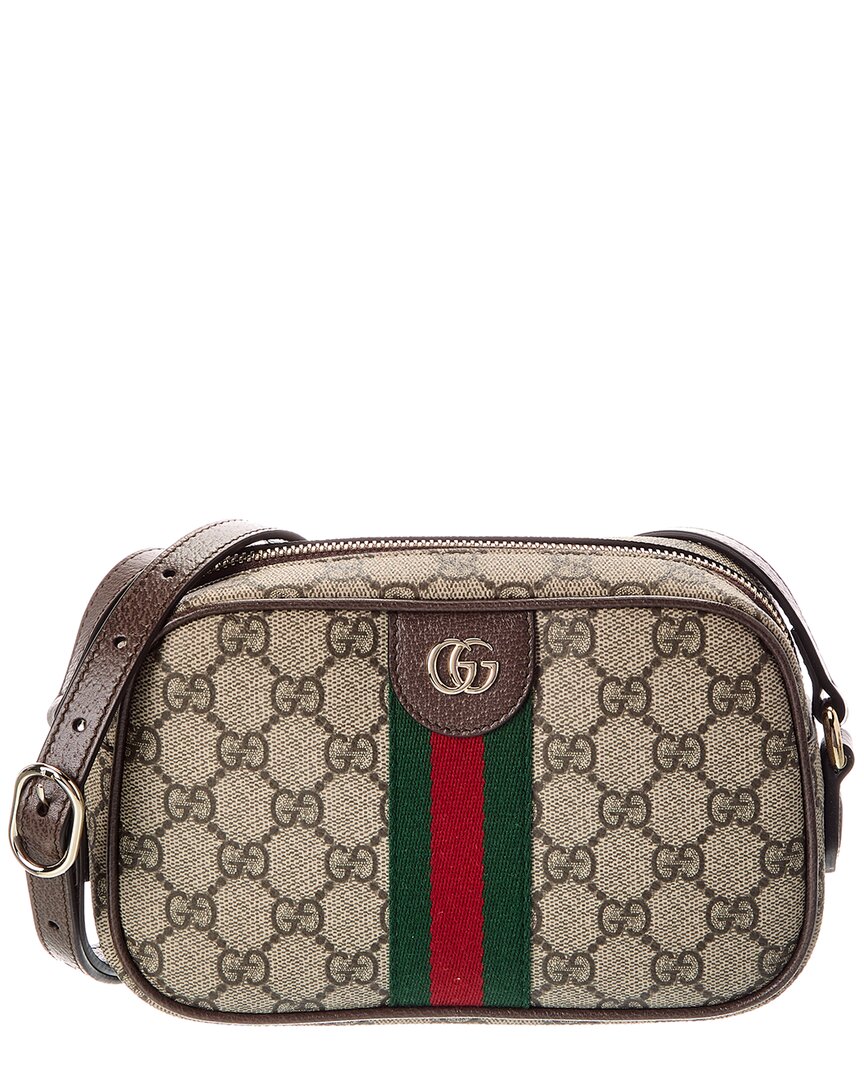 Gucci Ophidia Small Gg Supreme Canvas & Leather Camera Bag