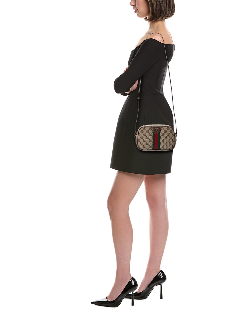 Gucci Ophidia Small Gg Supreme Canvas & Leather Camera Bag