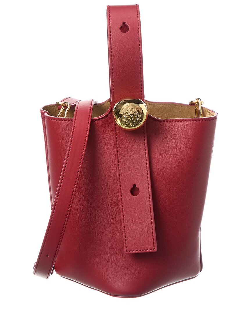 Loewe Pebble Mini Leather Bucket Bag