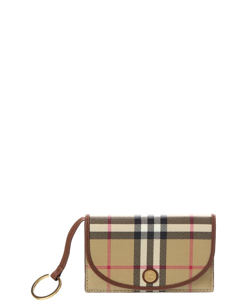 Burberry Burberry Check E-Canvas & Leather Card Case