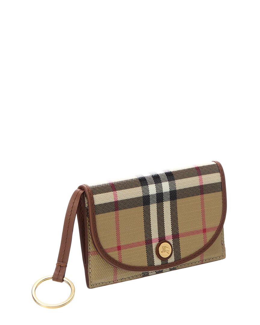 Burberry Burberry Check E-Canvas & Leather Card Case
