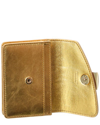 Ferragamo Fiamma Leather Card Holder