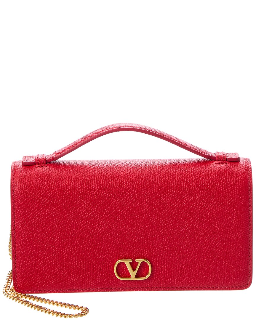 Valentino Valentino Vlogo Signature Leather Wallet On Chain