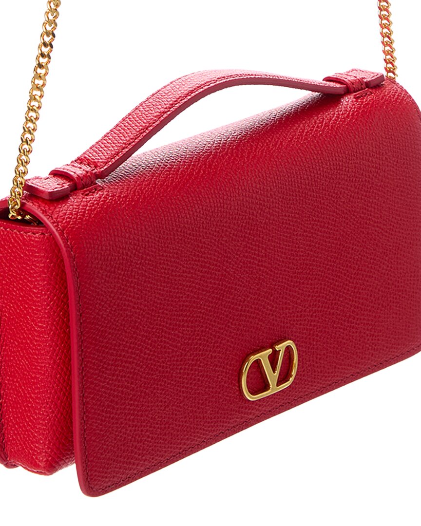 Valentino Valentino Vlogo Signature Leather Wallet On Chain
