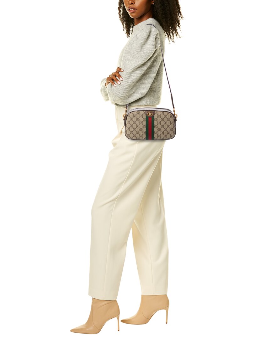 Gucci Gucci Ophidia Small Gg Supreme Canvas & Leather Crossbody